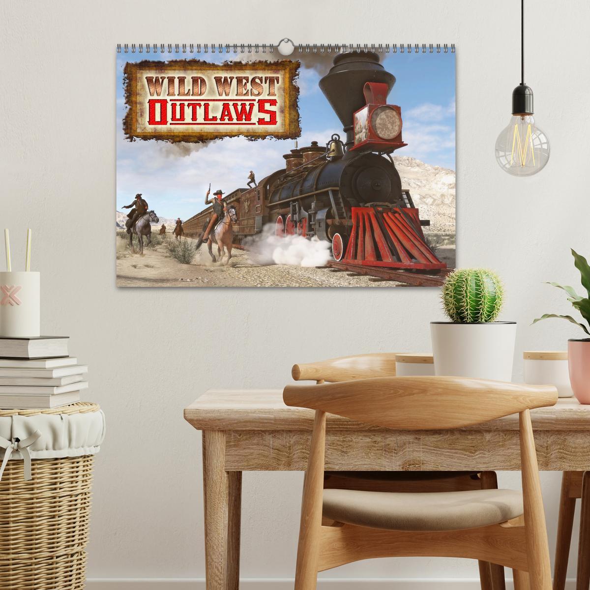 Bild: 9783383875823 | Wild West Outlaws (Wandkalender 2025 DIN A3 quer), CALVENDO...