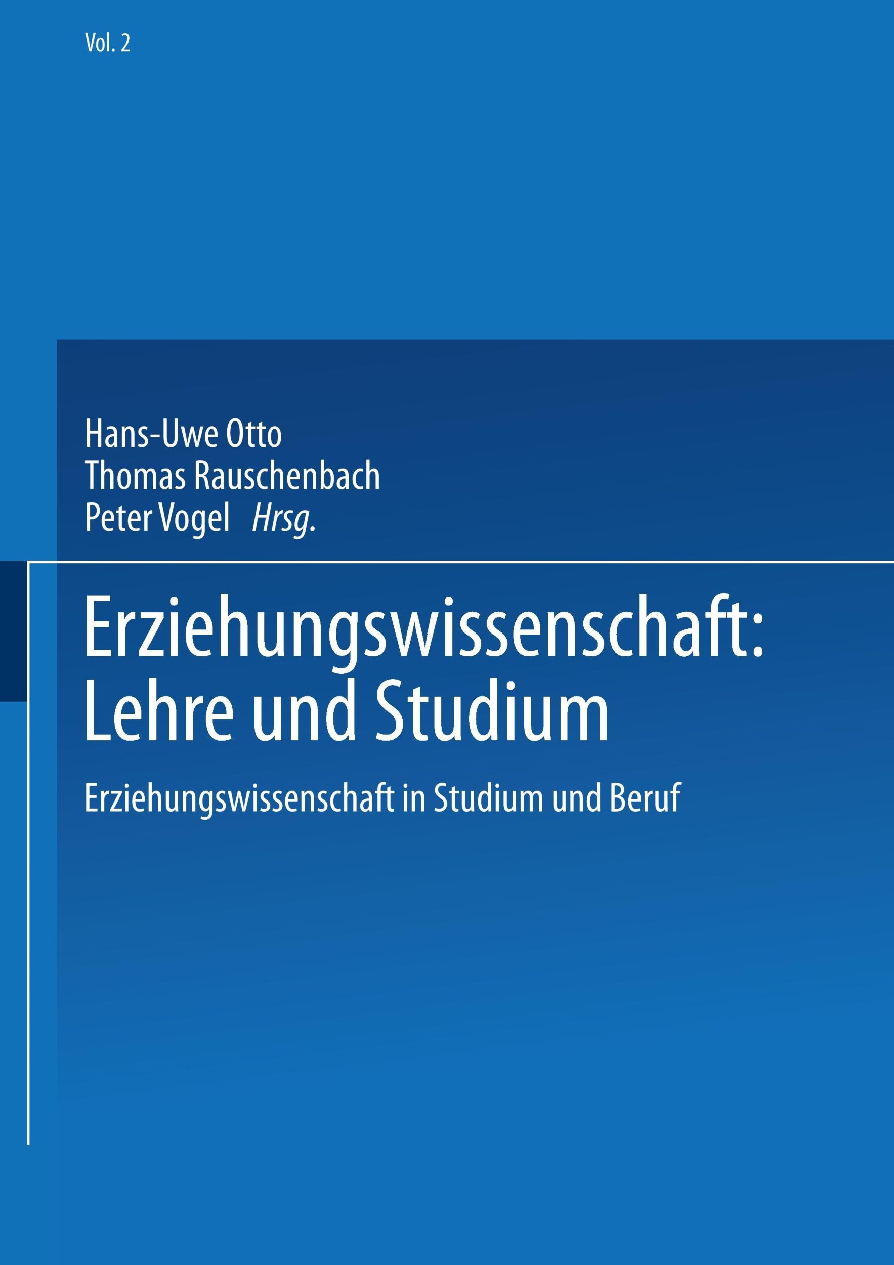 Cover: 9783322932396 | Erziehungswissenschaft: Lehre und Studium | Hans-Uwe Otto | Buch | vi