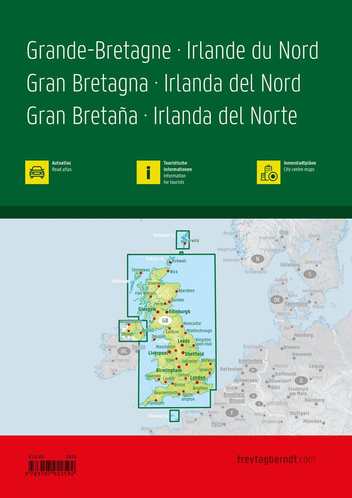 Rückseite: 9783707922592 | Großbritannien - Nordirland, Autoatlas 1:200.000 - 1:266.000,...