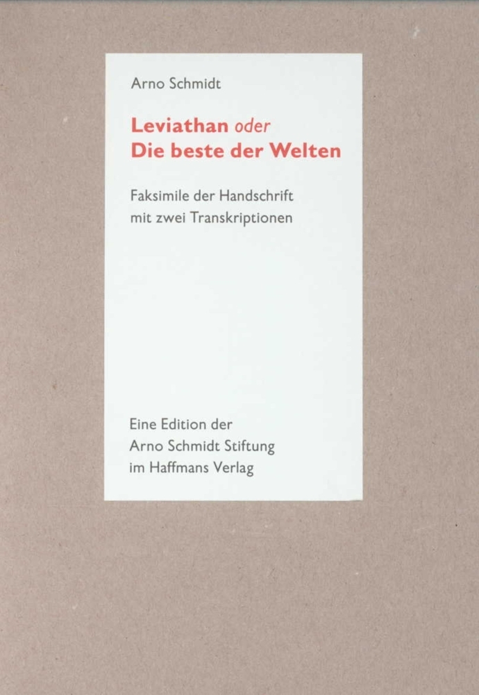 Cover: 9783518800744 | Leviathan oder Die beste der Welten | Arno Schmidt | Buch | 96 S.