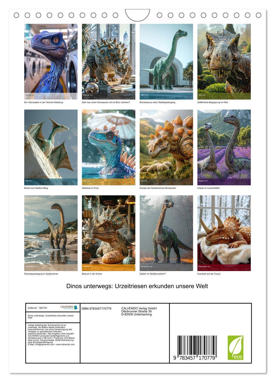 Bild: 9783457170779 | Dinos unterwegs: Urzeitriesen erkunden unsere Welt (Wandkalender...