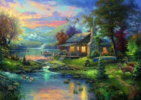 Cover: 4001504594671 | Thomas Kinkade, Im Naturparadies. Puzzle 1000 Teile | Thomas Kinkade