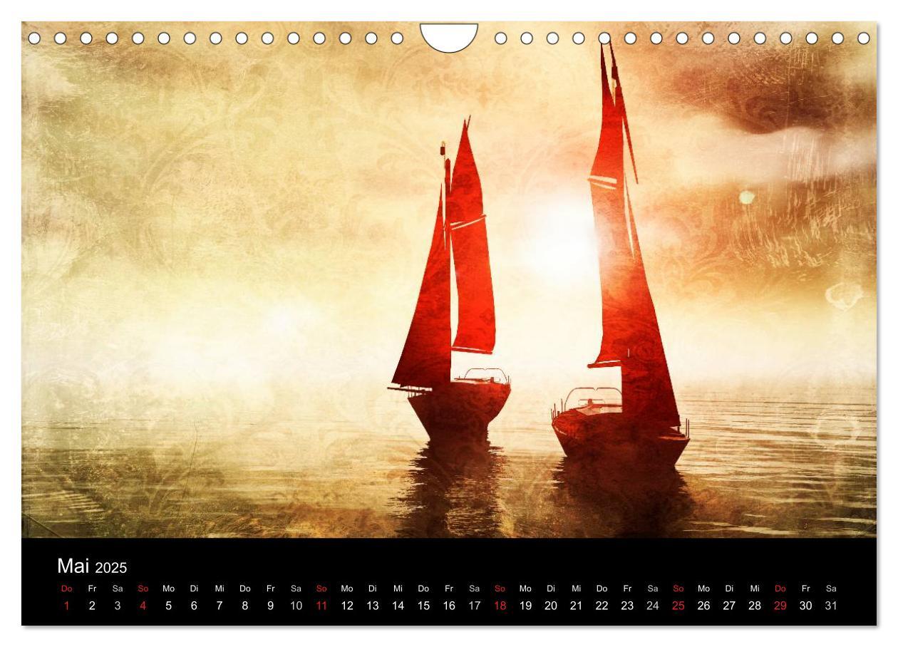 Bild: 9783435838622 | Mystic Ships (Wandkalender 2025 DIN A4 quer), CALVENDO Monatskalender