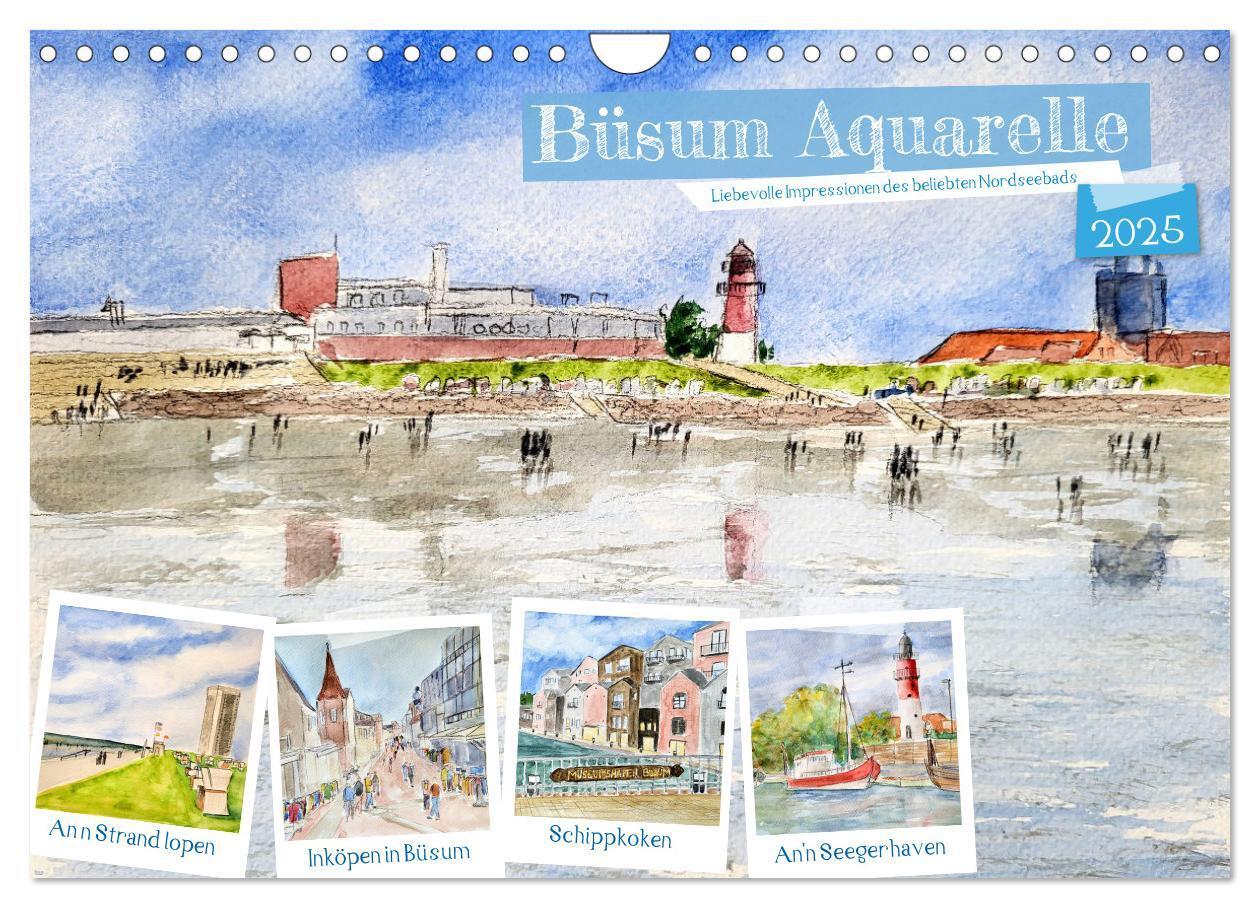 Cover: 9783383809132 | Büsum Aquarelle - Liebevolle Impressionen des beliebten Nordseebads...