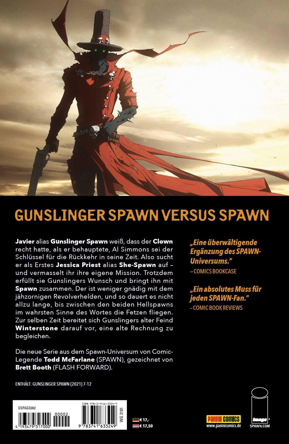 Rückseite: 9783741633249 | Gunslinger Spawn | Bd. 2: Blutige Rache | Todd McFarlane (u. a.)