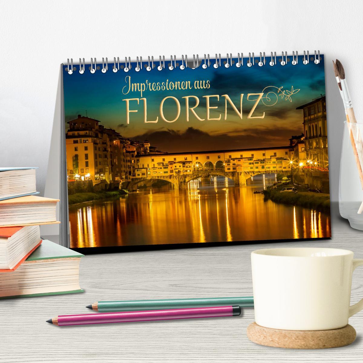 Bild: 9783435455393 | Impressionen aus FLORENZ (Tischkalender 2025 DIN A5 quer), CALVENDO...