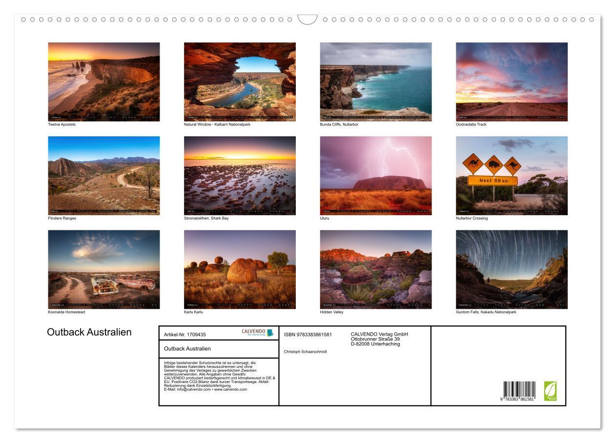 Bild: 9783383861581 | Outback Australien (Wandkalender 2025 DIN A2 quer), CALVENDO...