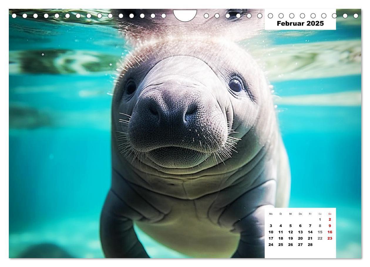 Bild: 9783383858857 | Manatees. Faszinierende Rundschwanzseekühe (Wandkalender 2025 DIN...