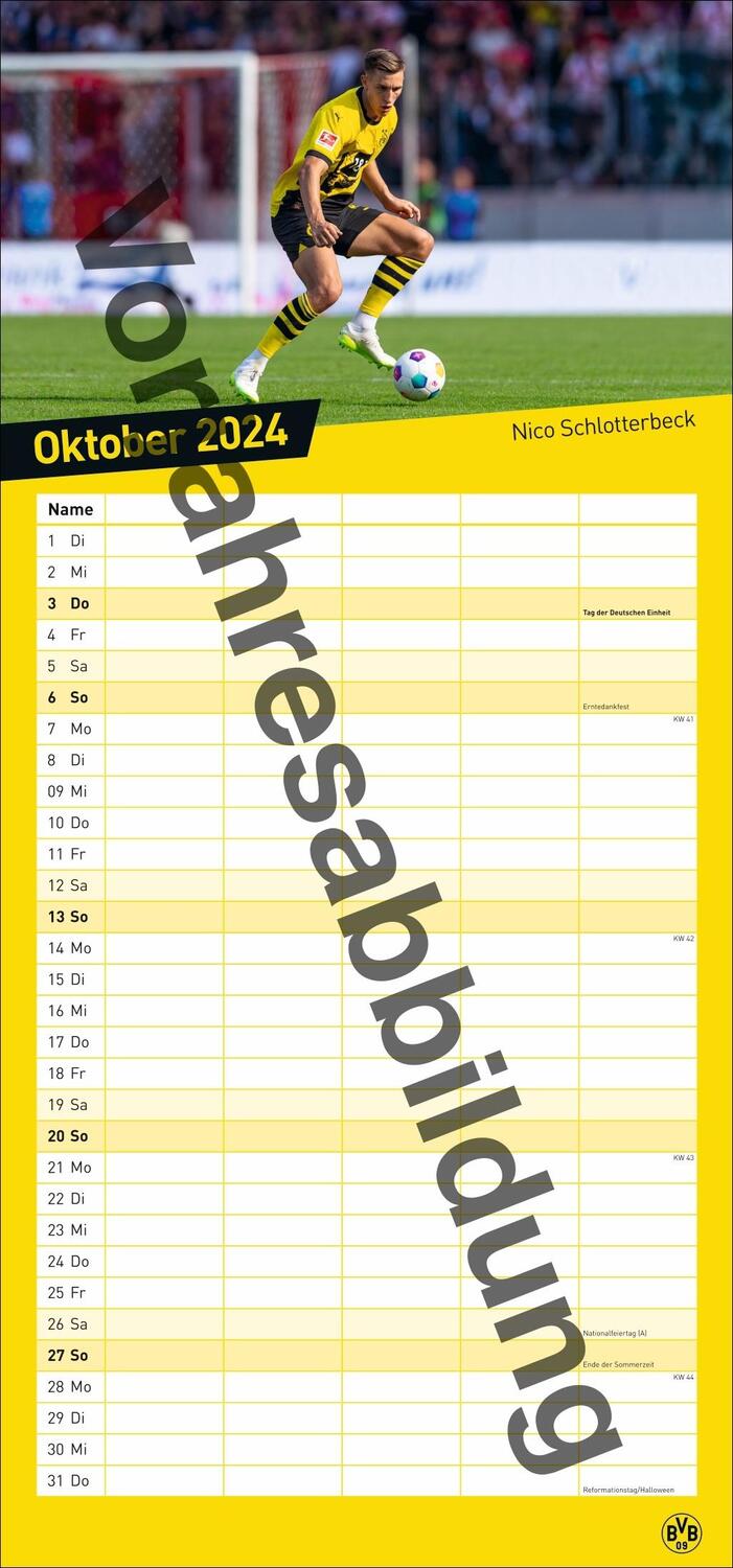 Bild: 9783756405459 | BVB Familienplaner 2025 | Heye | Kalender | Bundesliga Kalender Heye