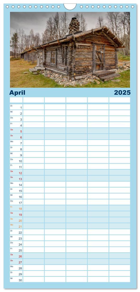 Bild: 9783457113837 | Familienplaner 2025 - Lappland mit 5 Spalten (Wandkalender, 21 x 45...