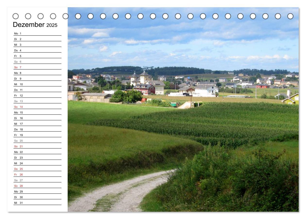 Bild: 9783435519927 | Camino del norte - Küstenweg (Tischkalender 2025 DIN A5 quer),...