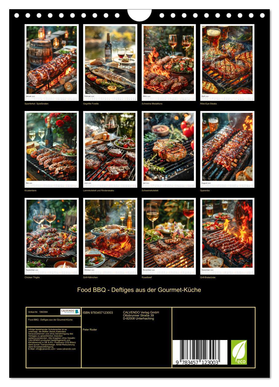 Bild: 9783457123003 | Food BBQ - Deftiges aus der Gourmet-Küche (Wandkalender 2025 DIN A4...