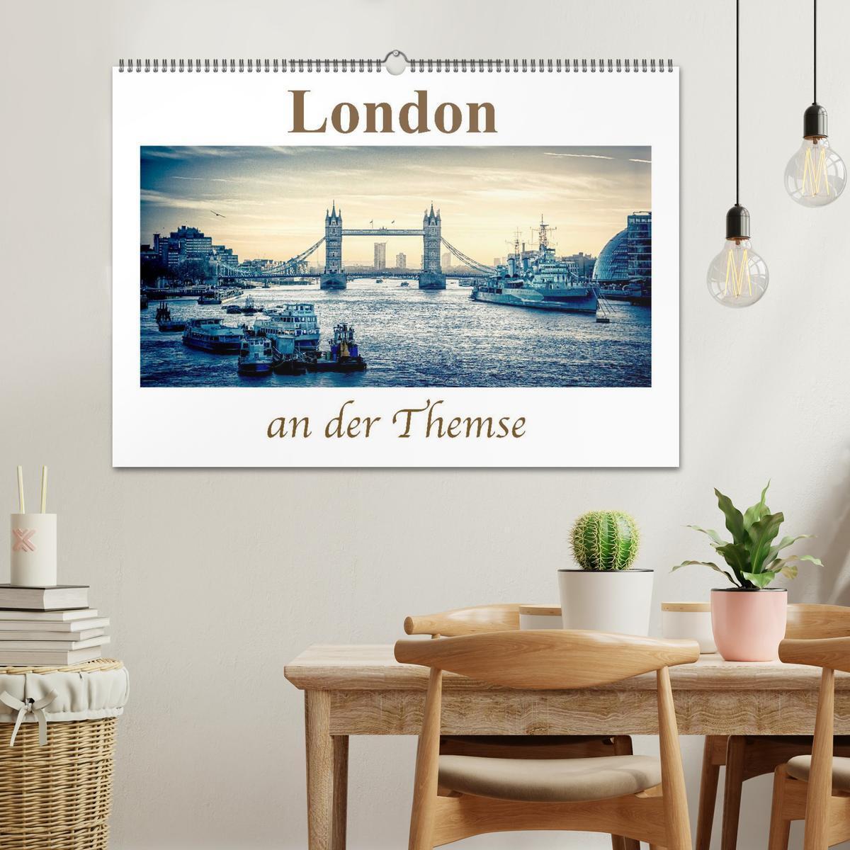 Bild: 9783435489152 | London an der Themse (Wandkalender 2025 DIN A2 quer), CALVENDO...