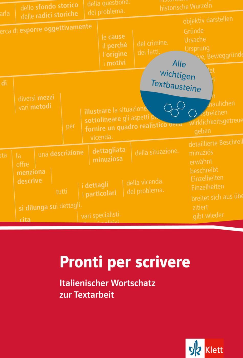 Cover: 9783125195639 | Pronti per scrivere (A2-B2) | Lernwortschatz zur Textarbeit | Wurm