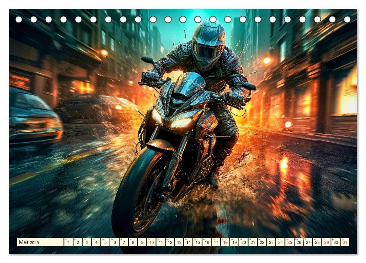 Bild: 9783383892349 | Motorrad Fantasien (Tischkalender 2025 DIN A5 quer), CALVENDO...