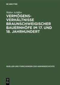 Cover: 9783828250611 | Vermögensverhältnisse braunschweigischer Bauernhöfe im 17. und 18....