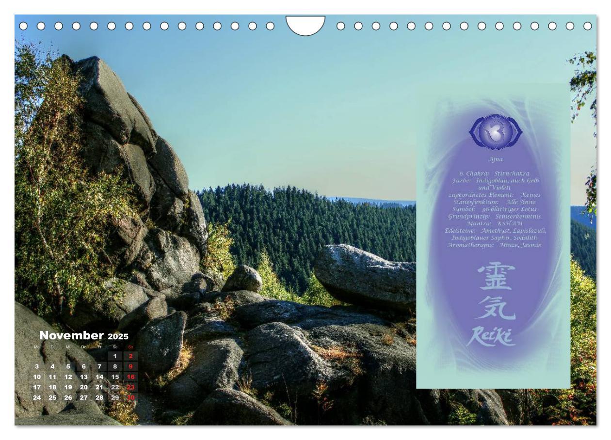 Bild: 9783435602629 | REIKI - Chakrameditation (Wandkalender 2025 DIN A4 quer), CALVENDO...