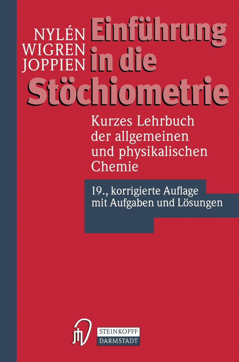 Cover: 9783798510524 | Einführung in die Stöchiometrie | Paul Nylen (u. a.) | Taschenbuch