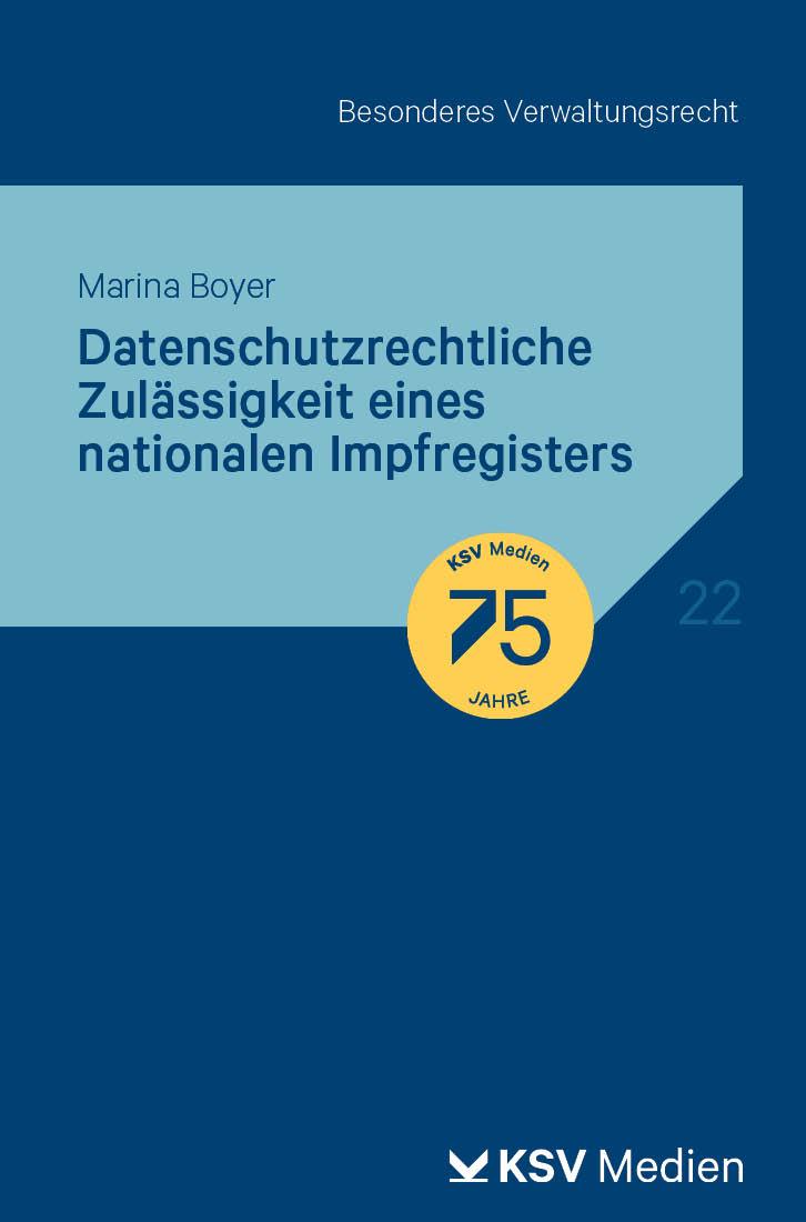 Cover: 9783829319485 | Datenschutzrechtliche Zulässigkeit eines nationalen Impfregisters