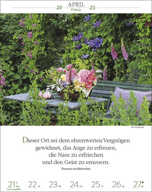 Bild: 9783731879497 | Literaturkalender Gartenlust 2025 | Korsch Verlag | Kalender | 54 S.