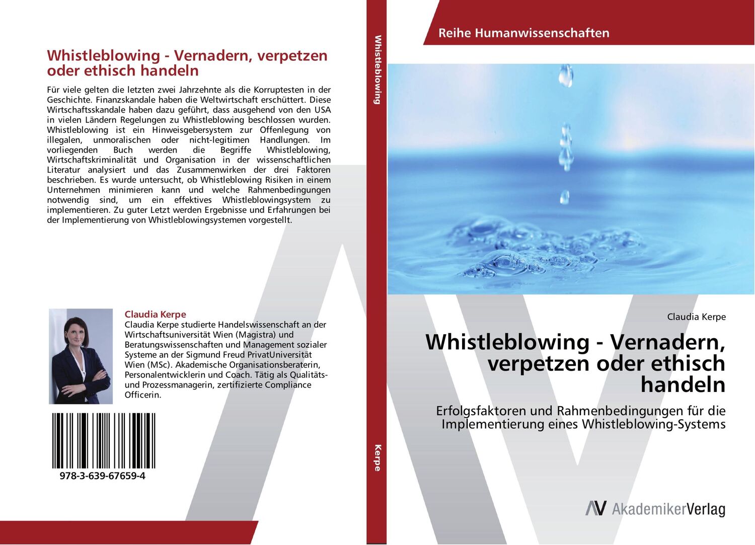 Cover: 9783639676594 | Whistleblowing - Vernadern, verpetzen oder ethisch handeln | Kerpe