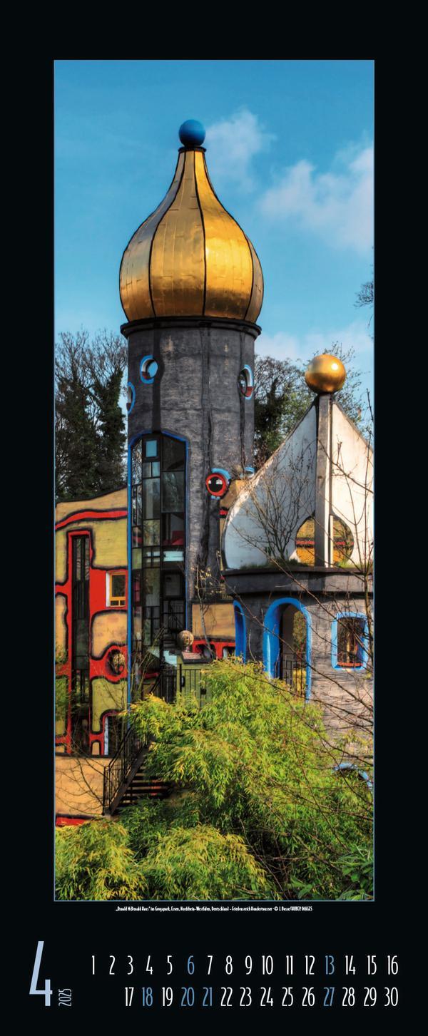 Bild: 9783731875833 | Hundertwasser Architektur 2025 | Verlag Korsch | Kalender | 14 S.