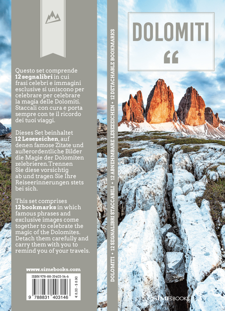 Cover: 9788831403146 | Lesezeichen-Set Dolomiti - Dolomiten, 12 Teile | 12 Lesezeichen im Set