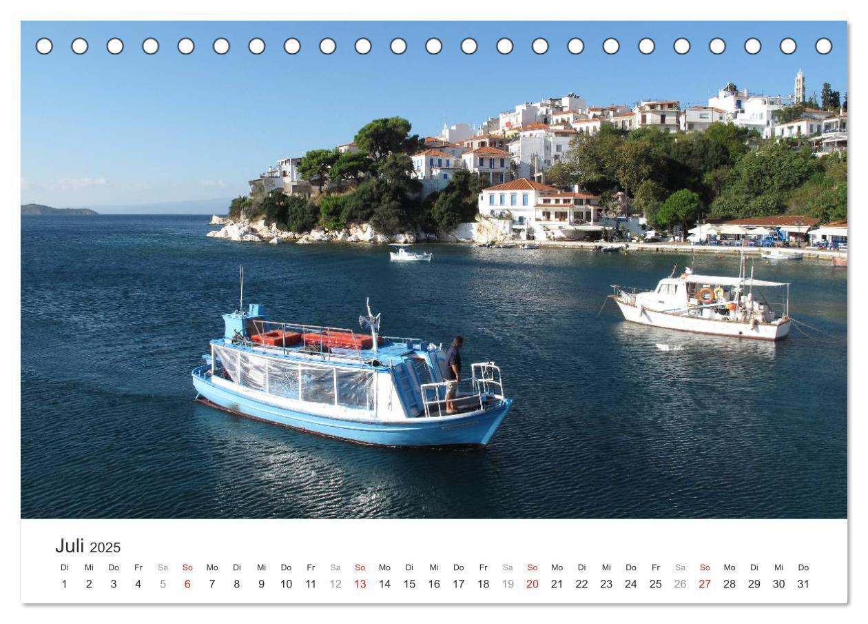 Bild: 9783435500758 | Sporadeninsel Skiathos (Tischkalender 2025 DIN A5 quer), CALVENDO...