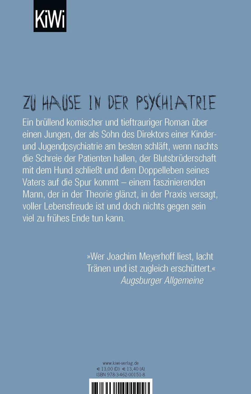 Rückseite: 9783462001518 | Wann wird es endlich wieder so, wie es nie war | Joachim Meyerhoff