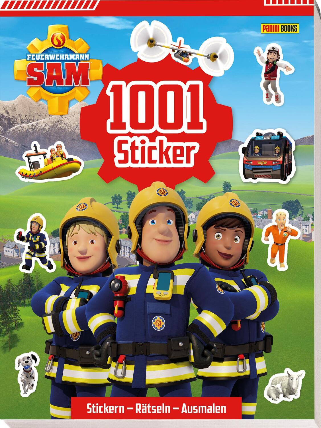 Cover: 9783833245404 | Feuerwehrmann Sam: 1001 Sticker: Stickern - Rätseln - Ausmalen | Buch