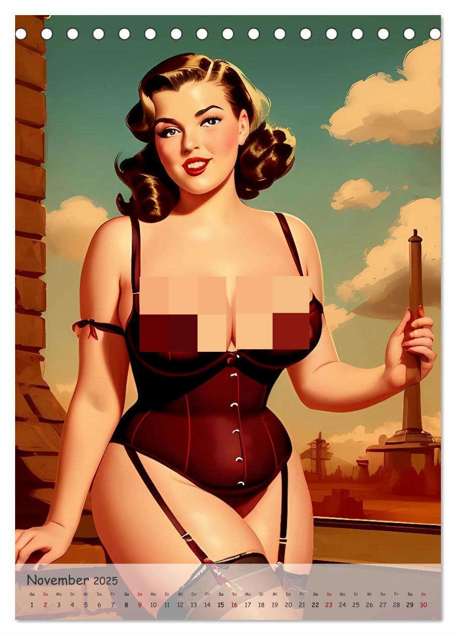 Bild: 9783383808623 | Pin-up Girls - Retro Glamour (Tischkalender 2025 DIN A5 hoch),...