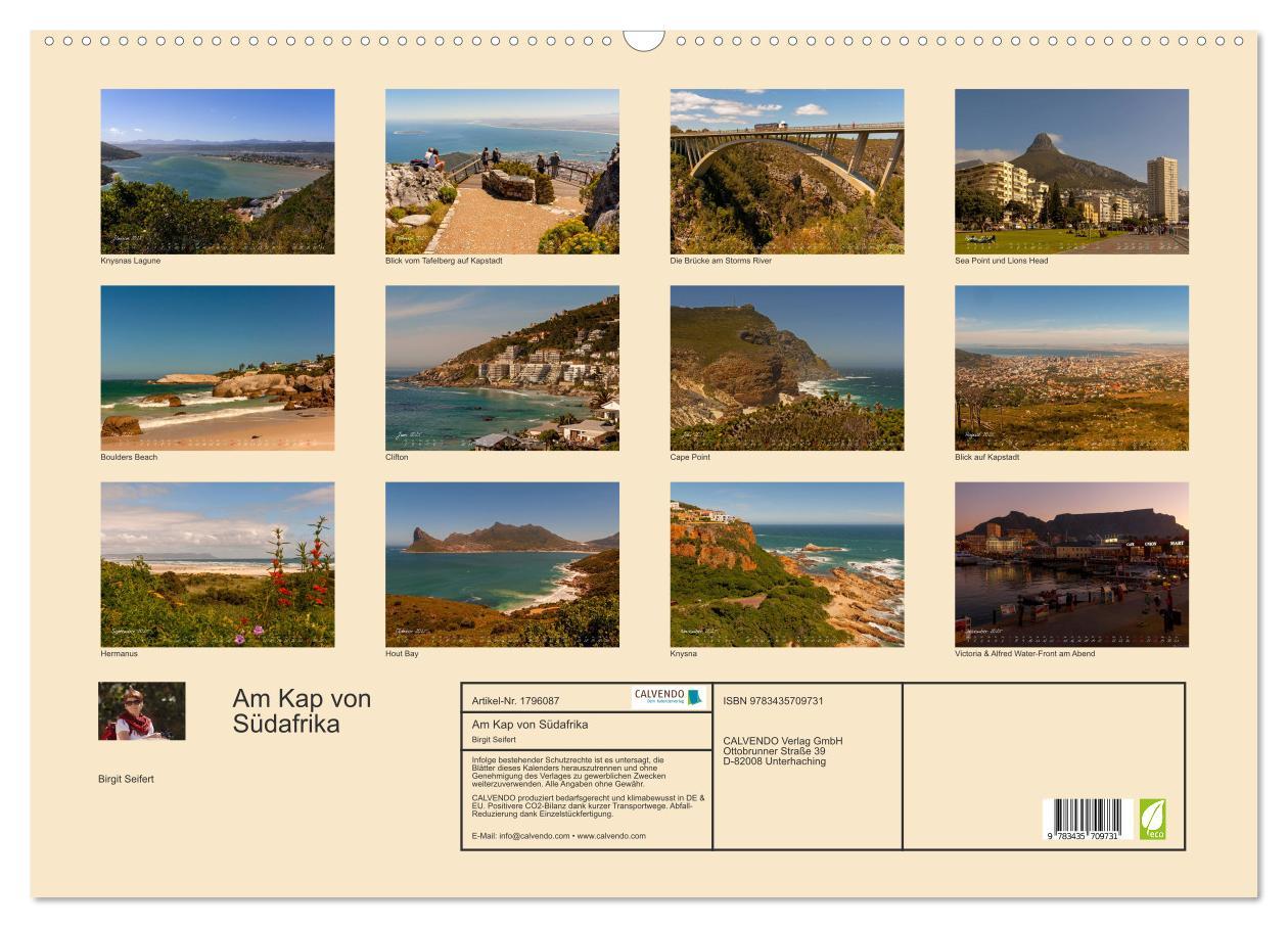 Bild: 9783435709731 | Am Kap von Südafrika (Wandkalender 2025 DIN A2 quer), CALVENDO...