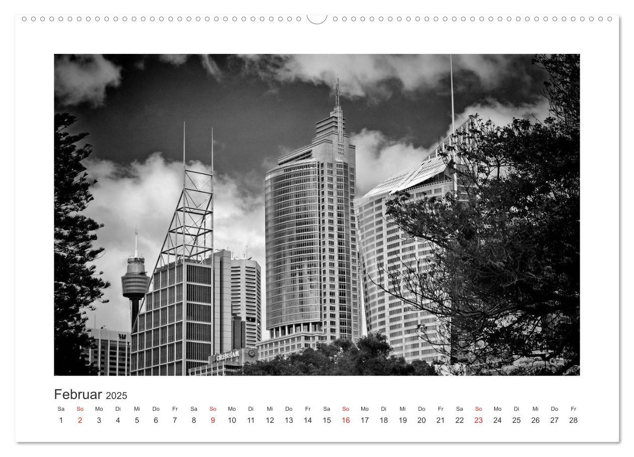 Bild: 9783457225905 | SYDNEY Monochrom (Wandkalender 2025 DIN A2 quer), CALVENDO...