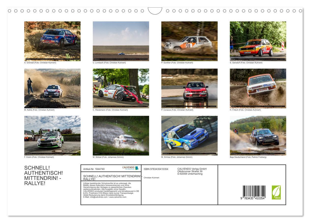 Bild: 9783435410354 | SCHNELL! AUTHENTISCH! MITTENDRIN! - RALLYE! (Wandkalender 2025 DIN...