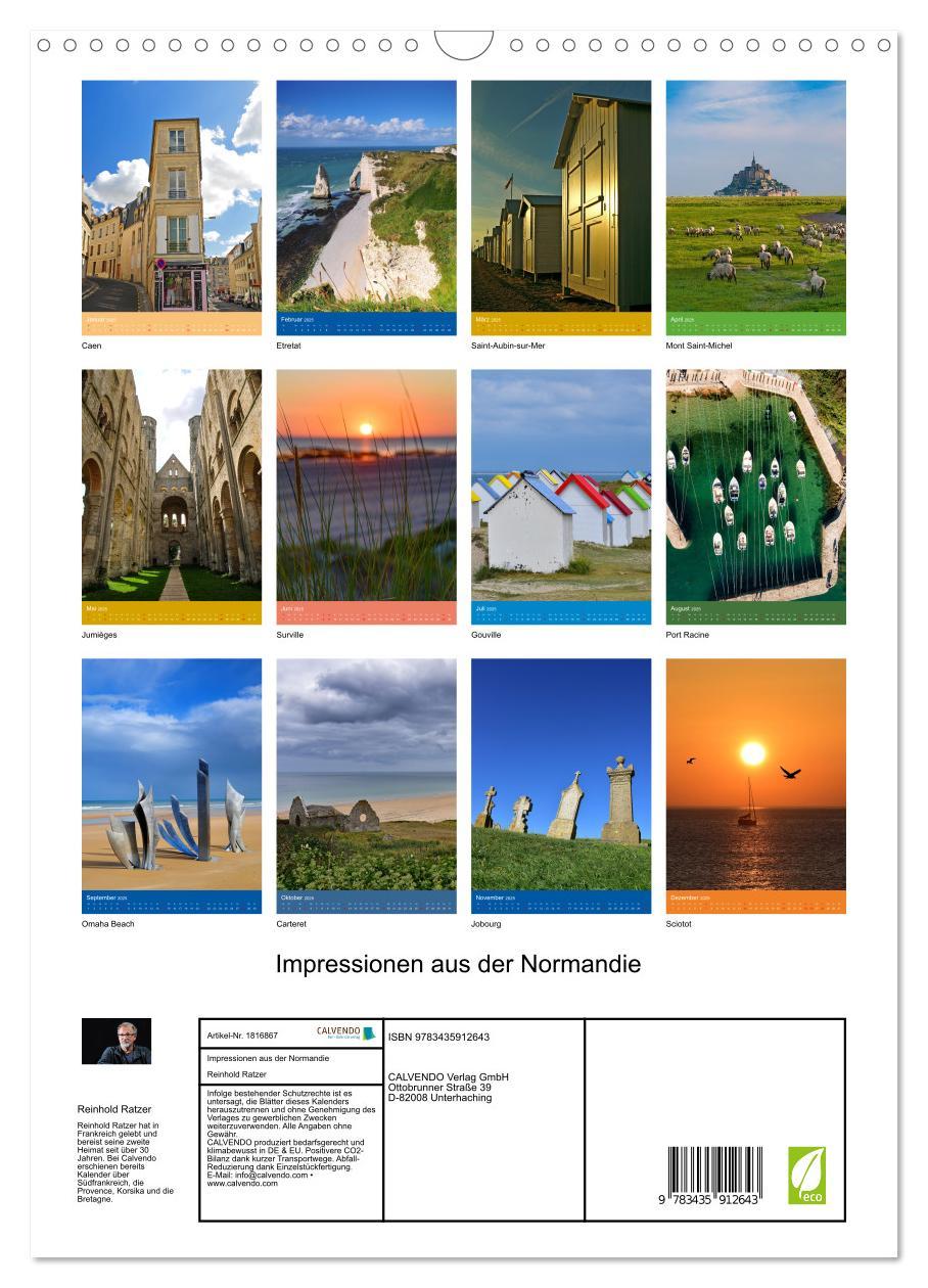 Bild: 9783435912643 | Impressionen aus der Normandie (Wandkalender 2025 DIN A3 hoch),...