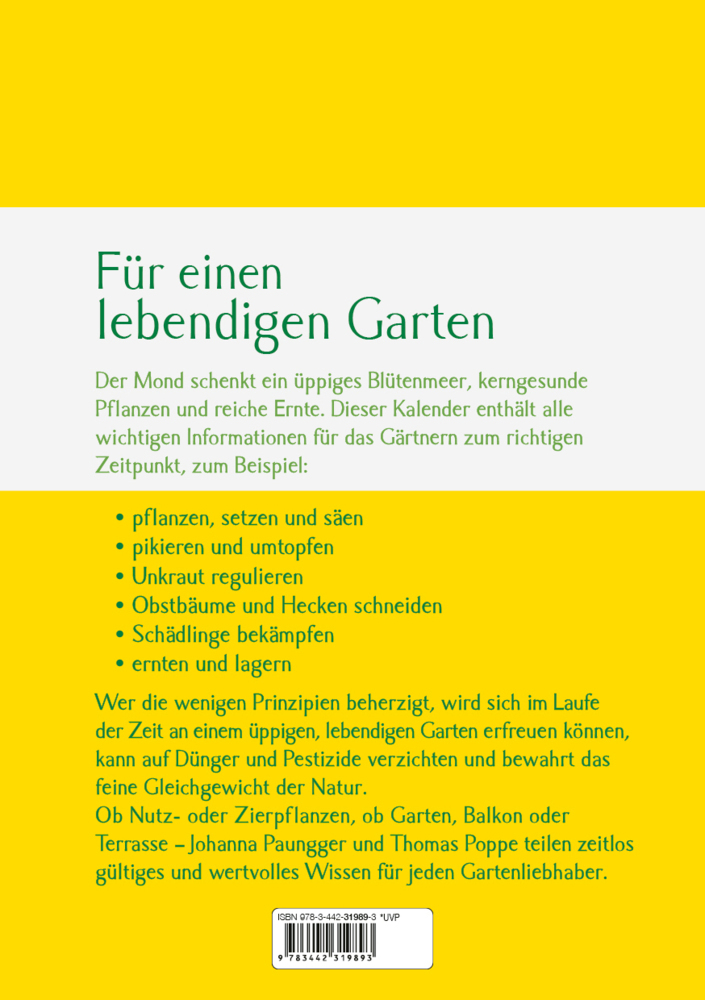 Bild: 9783442319893 | Das Mondjahr 2025 - Garten-Spiralkalender | Johanna Paungger (u. a.)