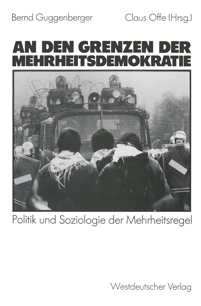 Cover: 9783531116518 | An den Grenzen der Mehrheitsdemokratie | Claus Offe | Taschenbuch