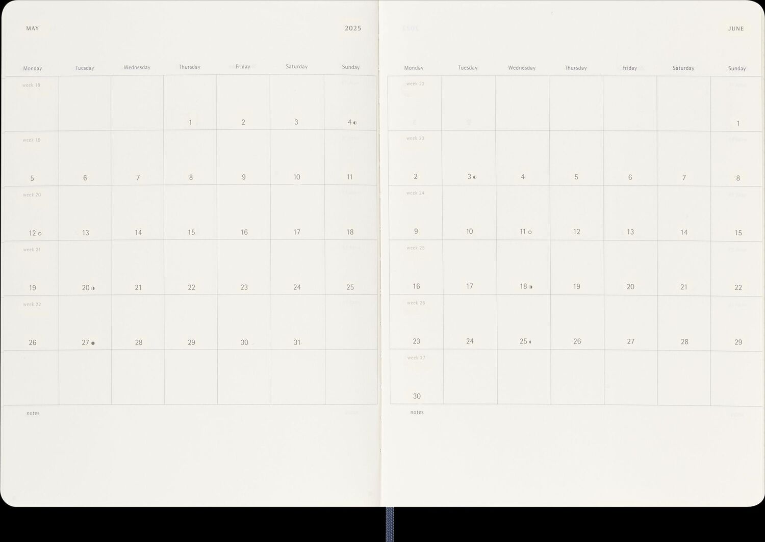 Bild: 8056999270414 | Moleskine 12 Monate Wochen Notizkalender 2025, XL, 1 Wo = 1 Seite,...