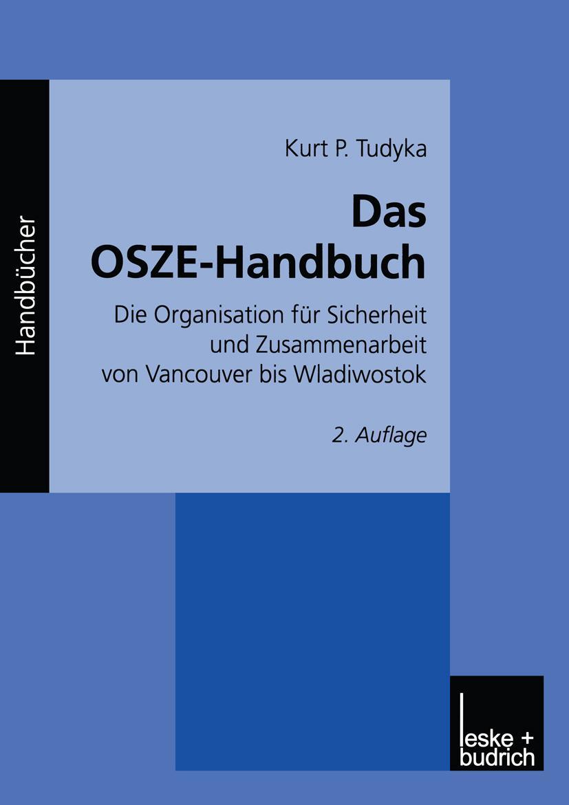 Cover: 9783322922212 | Das OSZE-Handbuch | Kurt P Tudyka | Taschenbuch | Paperback | 251 S.