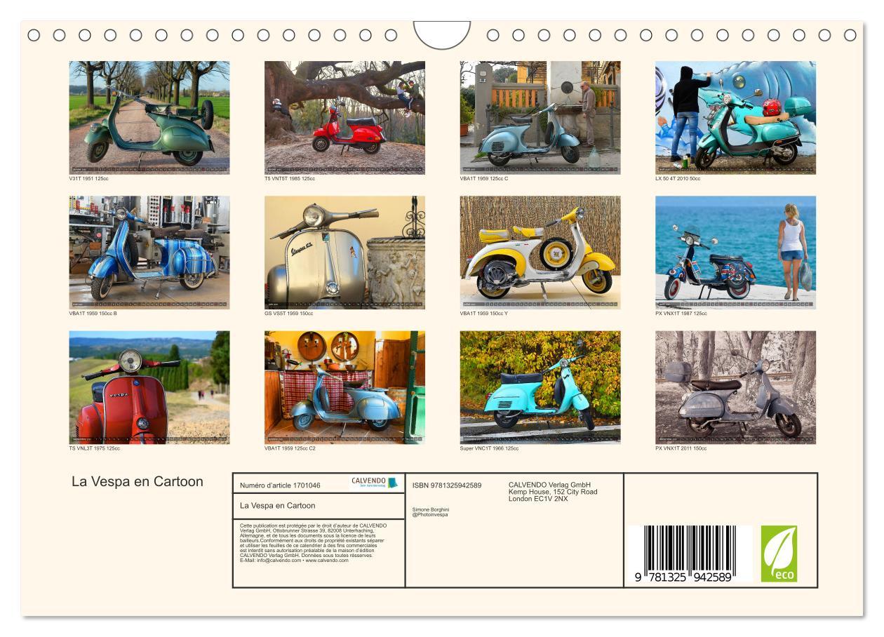 Bild: 9781325942589 | La Vespa en Cartoon (Calendrier mural 2025 DIN A4 vertical),...