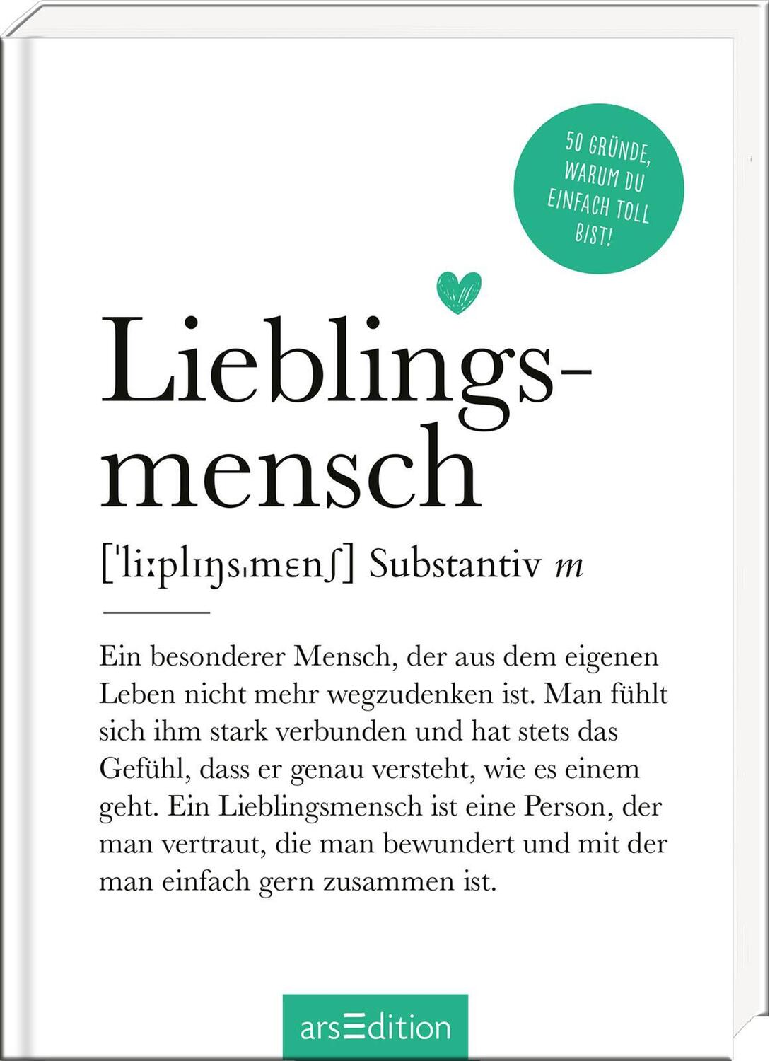 Cover: 9783845860176 | Lieblingsmensch (Substantiv, m) | Buch | 48 S. | Deutsch | 2024