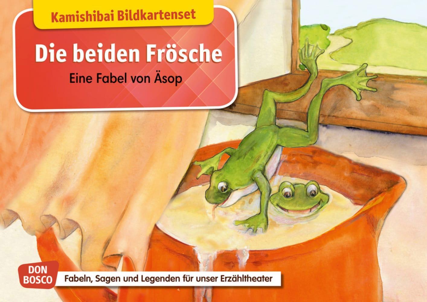 Cover: 4260179515859 | Die beiden Frösche. Eine Fabel von Äsop. Kamishibai Bildkartenset.