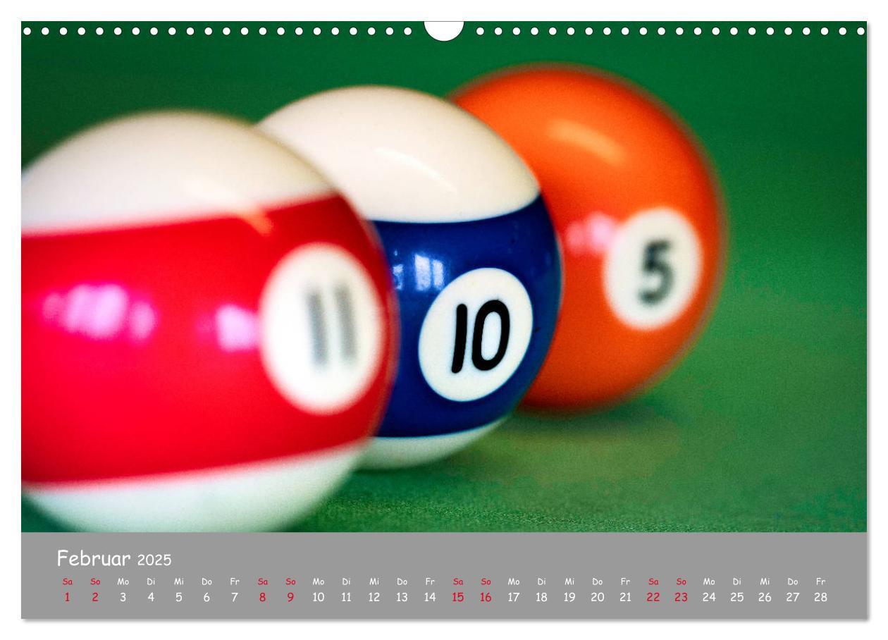 Bild: 9783435214389 | Freizeit Billard - Queue, Kugeln, Kreide und Tisch (Wandkalender...