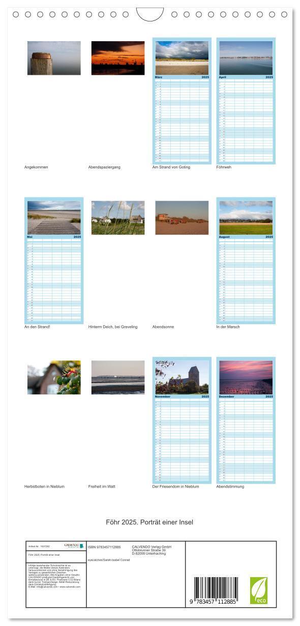 Bild: 9783457112885 | Familienplaner 2025 - Föhr 2025. Porträt einer Insel mit 5 Spalten...
