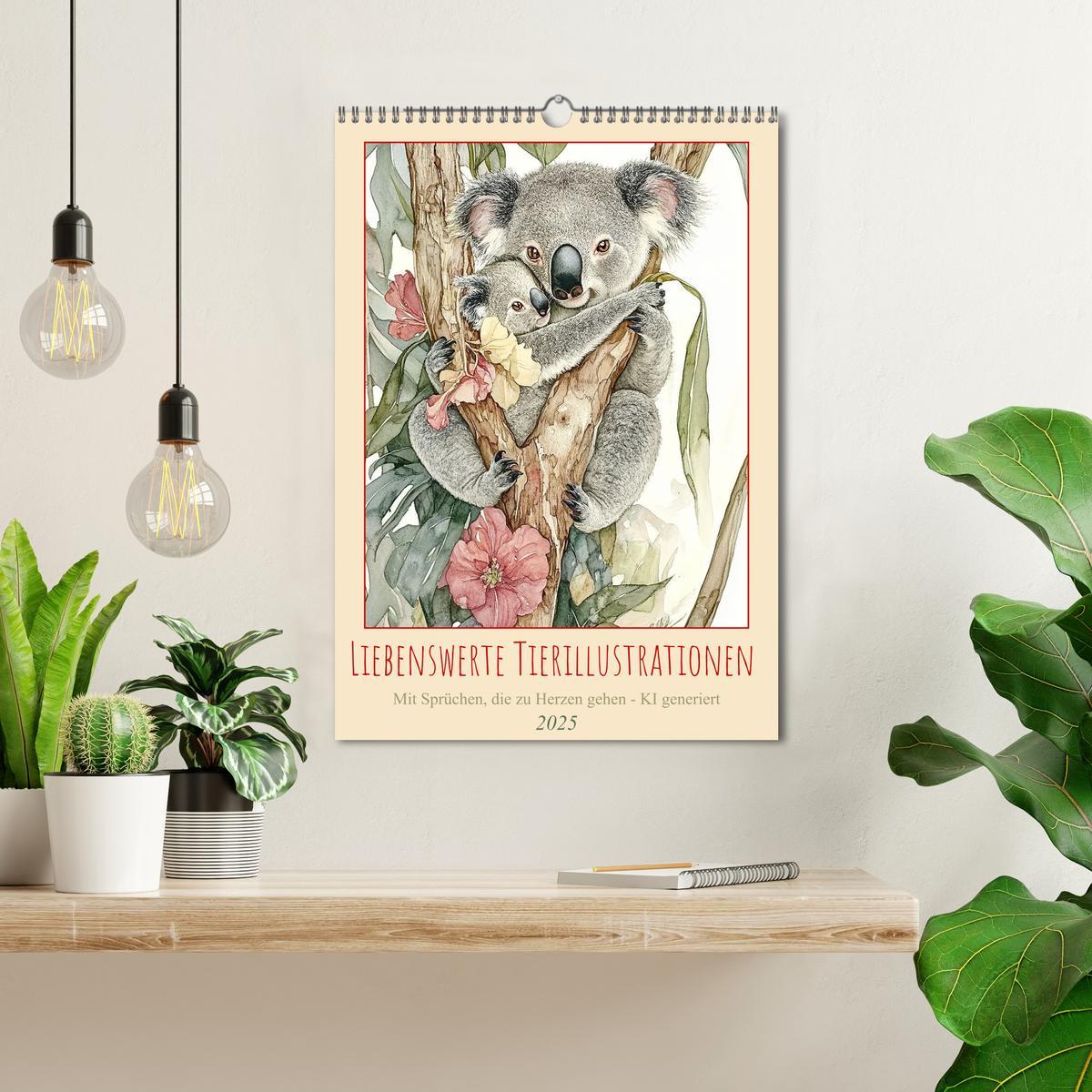 Bild: 9783457201121 | Liebenswerte Tierillustrationen (Wandkalender 2025 DIN A3 hoch),...