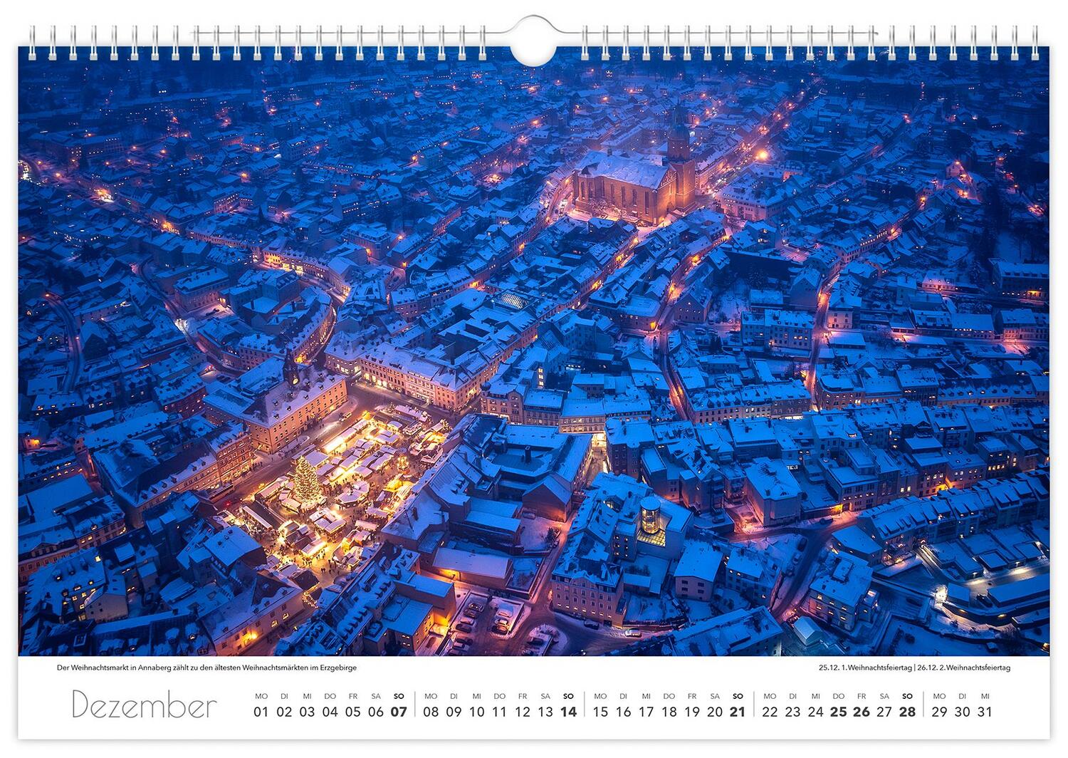 Bild: 9783910680555 | Kalender Sachsen von oben 2025 - Luftaufnahmen | Peter Schubert | 2025