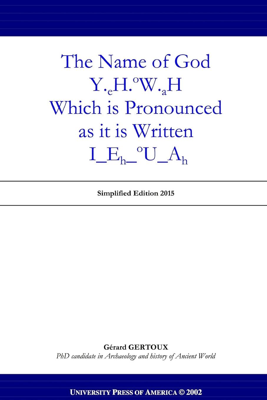 Cover: 9781329205055 | The Name of God Y.eH.oW.aH Which is pronounced as it is Written...