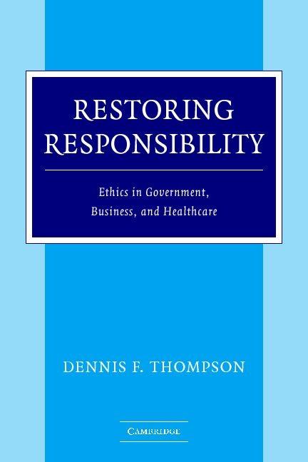 Cover: 9780521547222 | Restoring Responsibility | Dennis F. Thompson | Taschenbuch | Englisch