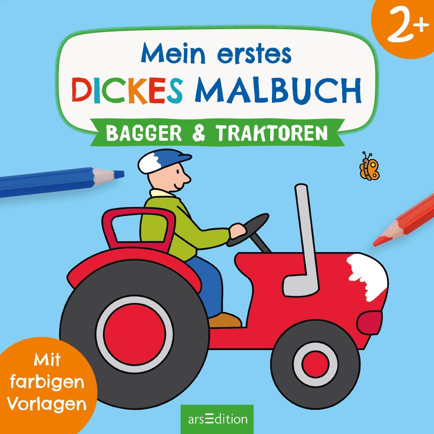 Bild: 9783845855103 | Mein erstes dickes Malbuch ab 2 - Bagger und Traktoren | Taschenbuch