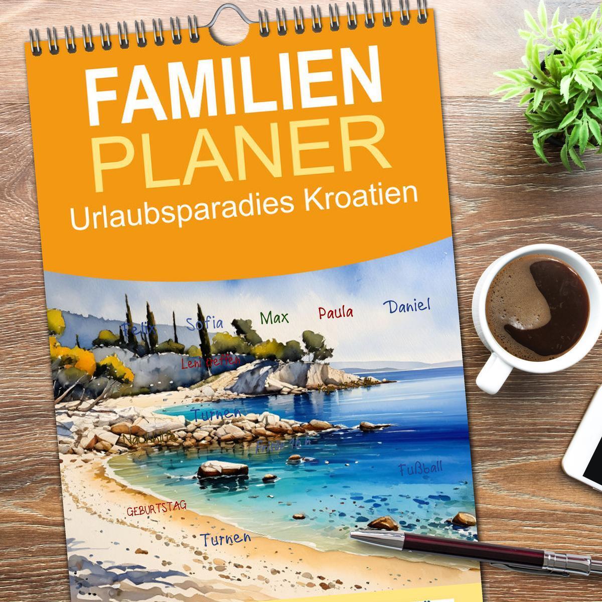 Bild: 9783457191873 | Familienplaner 2025 - Urlaubsparadies Kroatien mit 5 Spalten...